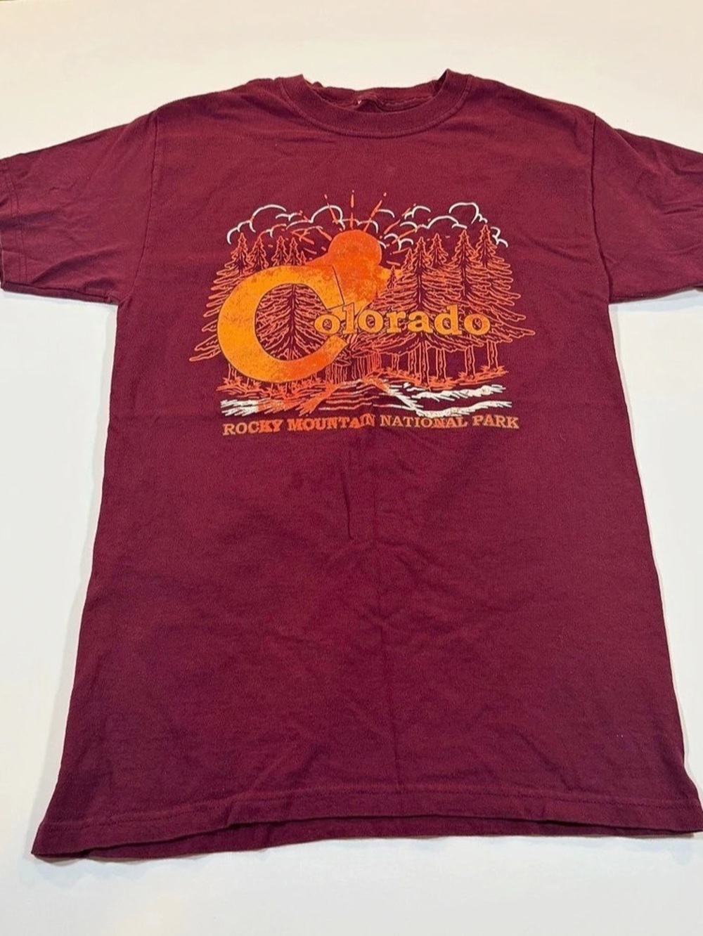 Vintage Unisex Colorado Rocky Mountain National Park Foundation Graphic Tee 100%
